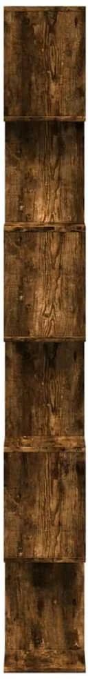 Pertvara/knygų spinta, dūminio ąžuolo, 70x24x193cm, 6 pakopų