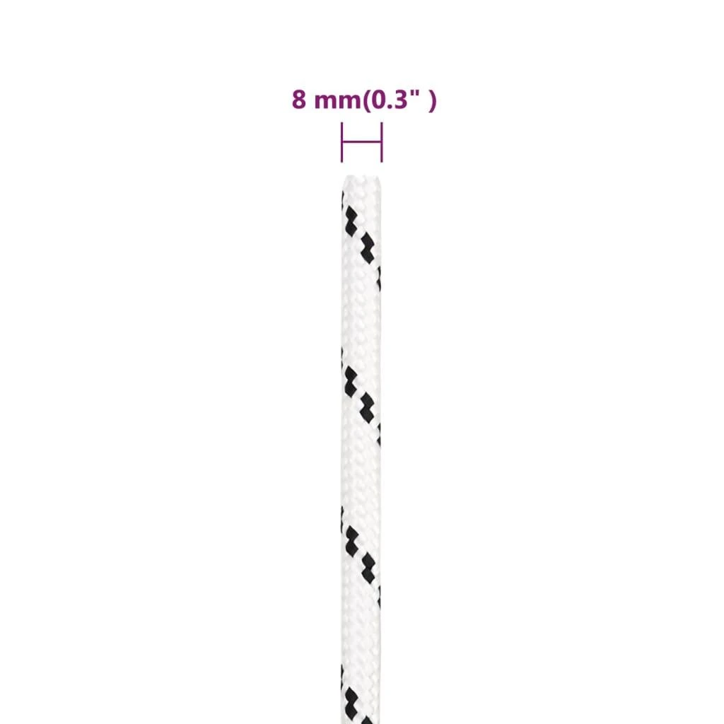 Pinta valties virvė, baltos spalvos, 8mmx25m, poliesteris