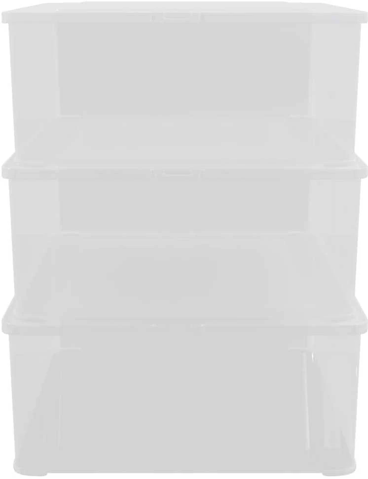 Plastikinės daiktadėžės, 3vnt., 25l, sukraunamos