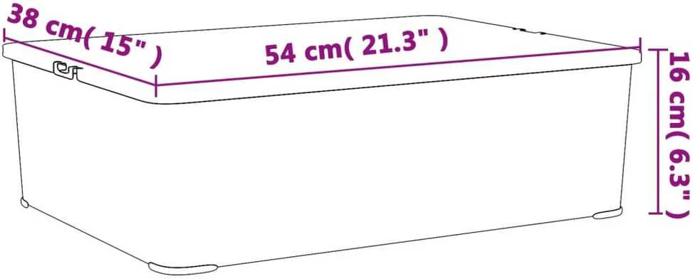 Plastikinės daiktadėžės, 3vnt., 25l, sukraunamos