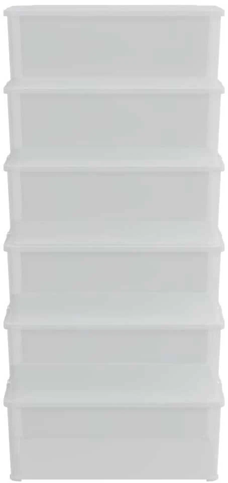 Plastikinės daiktadėžės, 6 vnt., 10 l, sukraunamos