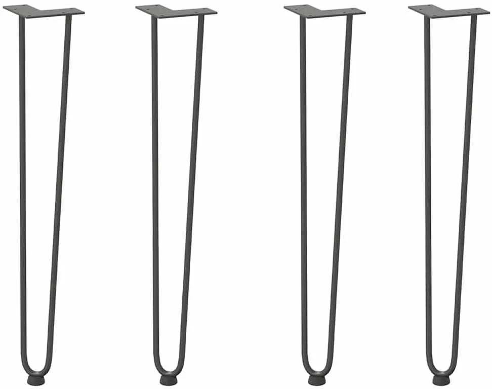 segtukų kojelės konsoliniams staliukams, 4 vnt., antracito spalvos, 72 cm, plieno masyvas