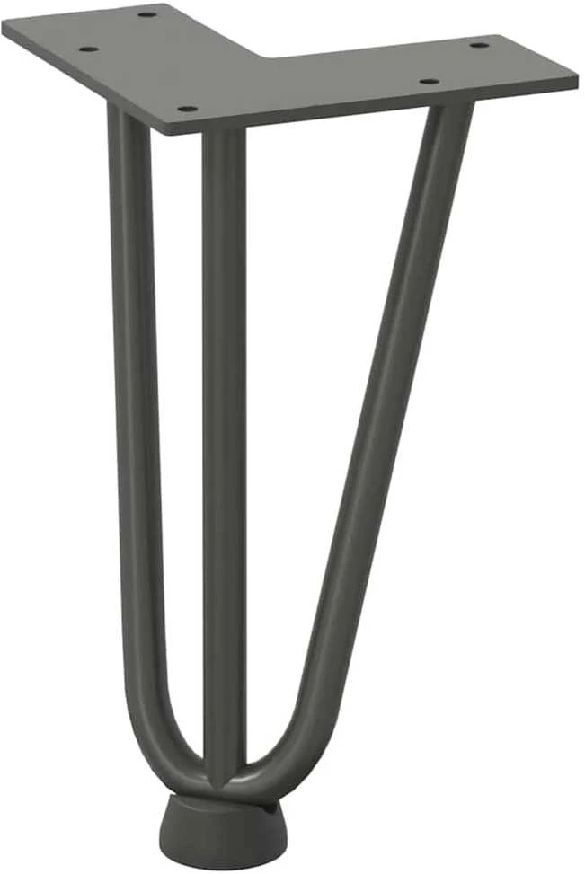 Kavos staliuko kojelės, 4 vnt., antracito spalvos, 20 cm, plienas