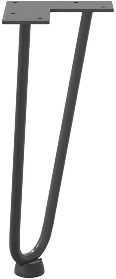Kavos staliuko kojelės, 4 vnt., antracito spalvos, 30 cm, plienas, segtukai