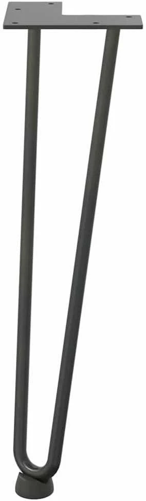 Kavos staliuko kojelės, 4 vnt., antracito spalvos, 42 cm, plienas, segtukai