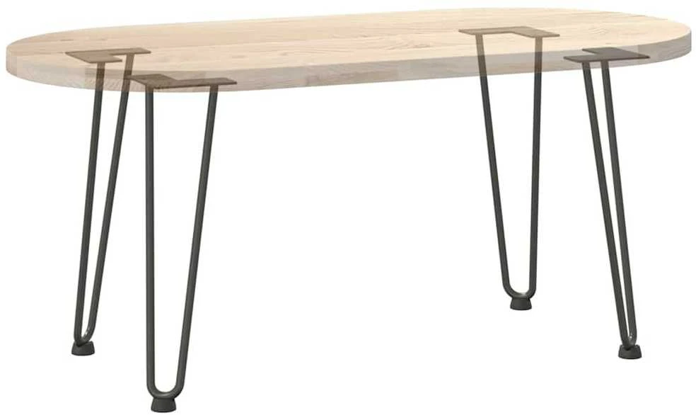 Kavos staliuko kojelės, 4 vnt., antracito spalvos, 42 cm, plienas, segtukai