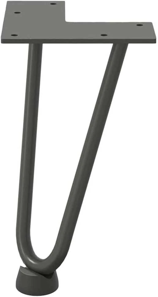 Kavos staliuko kojelės, 4 vnt., antracito spalvos, 20 cm, plienas