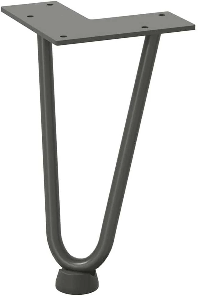 Kavos staliuko kojelės, 4 vnt., antracito spalvos, 20 cm, plienas
