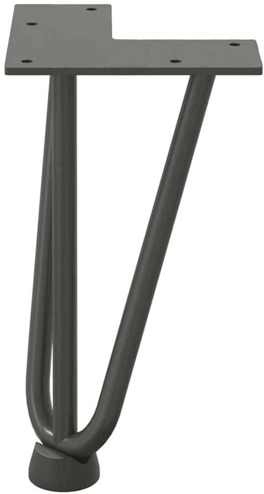 Kavos staliuko kojelės, 4 vnt., antracito spalvos, 20 cm, plienas