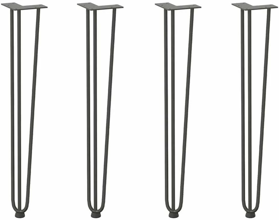 segtukų kojelės konsoliniams staliukams, 4 vnt., antracito spalvos, 72 cm, plieno masyvas