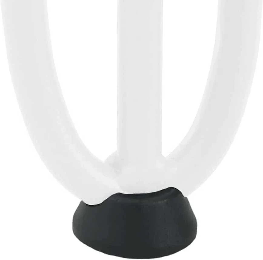 Kavos staliuko kojelės, 4 vnt., baltos, 10 cm, plienas, segtukai