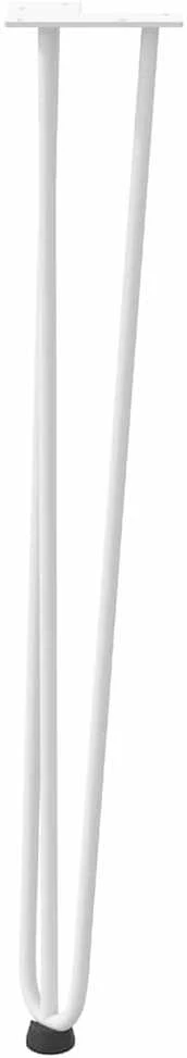 Konsolinių staliukų kojelės, 4 vnt., baltos, 72 cm, plienas