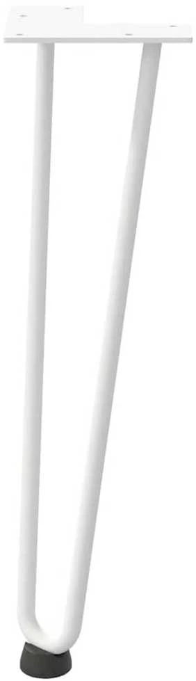 Kavos staliuko kojelės, 4 vnt., baltos, 42 cm, plienas, segtukai