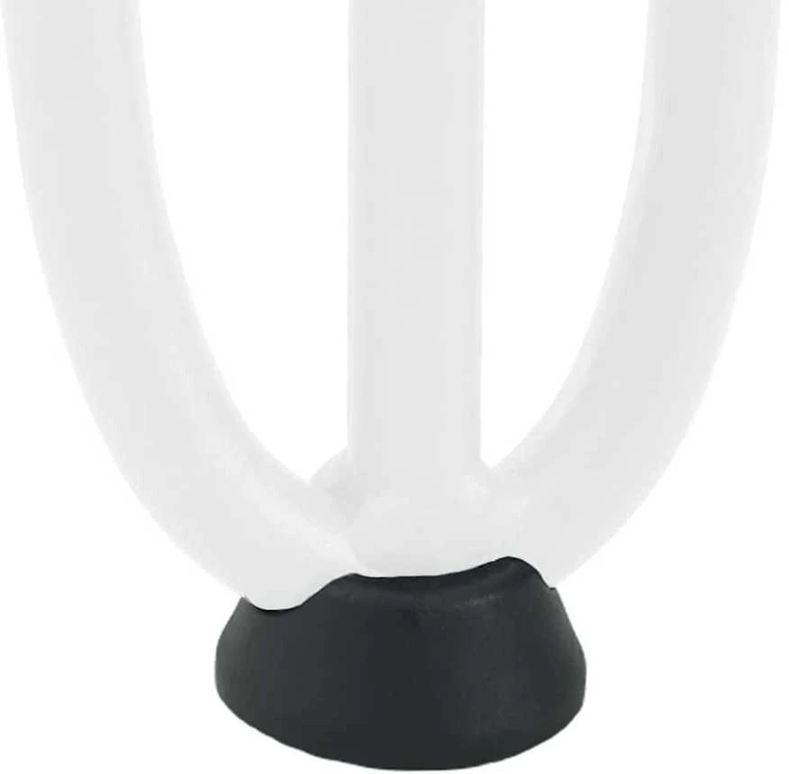 Kavos staliuko kojelės, 4 vnt., baltos, 42 cm, plienas, segtukai