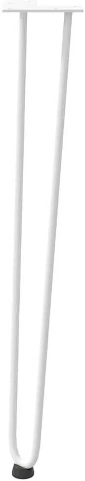 Konsolinių staliukų kojelės, 4 vnt., baltos, 72 cm, plienas