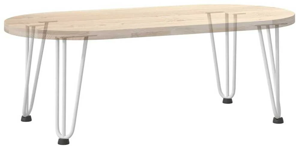 Kavos staliuko kojelės, 4 vnt., baltos, 30 cm, plienas, segtukai