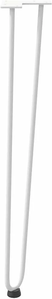 Konsolinių staliukų kojelės, 4 vnt., baltos, 72 cm, plienas