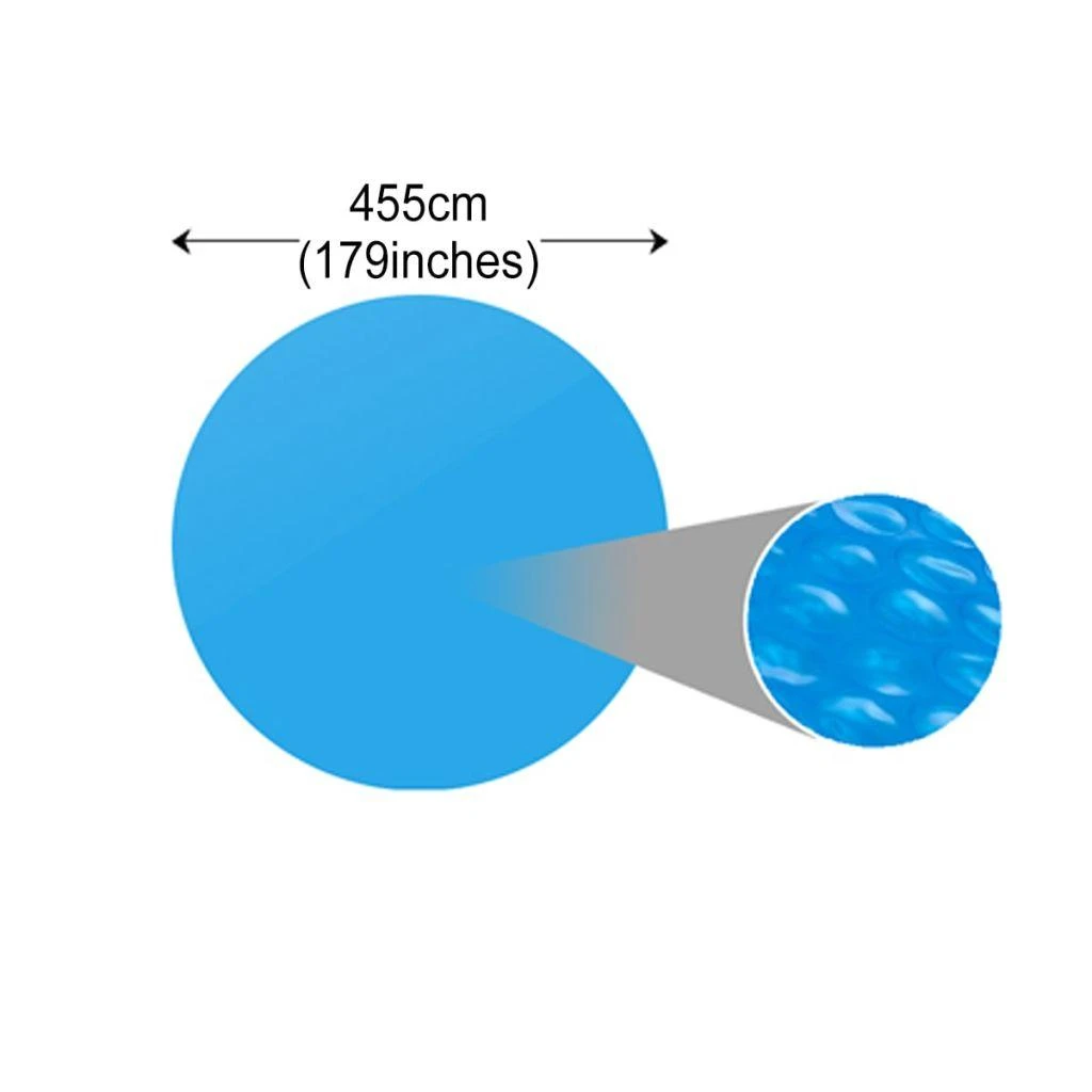 Plūdur. saulės šviesą sugerianti baseino plėvelė, 455cm, mėl.