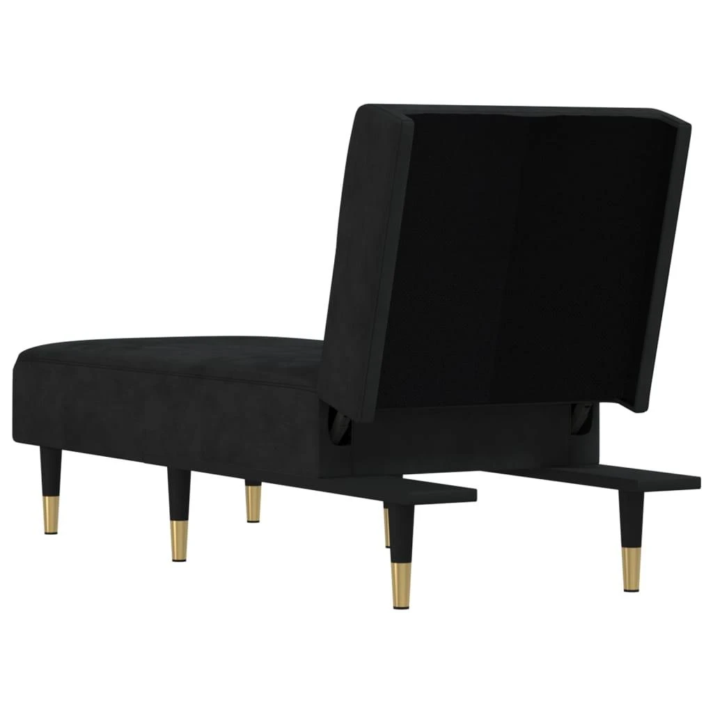 Sofa Poilsio gultas, juodos spalvos, aksomas