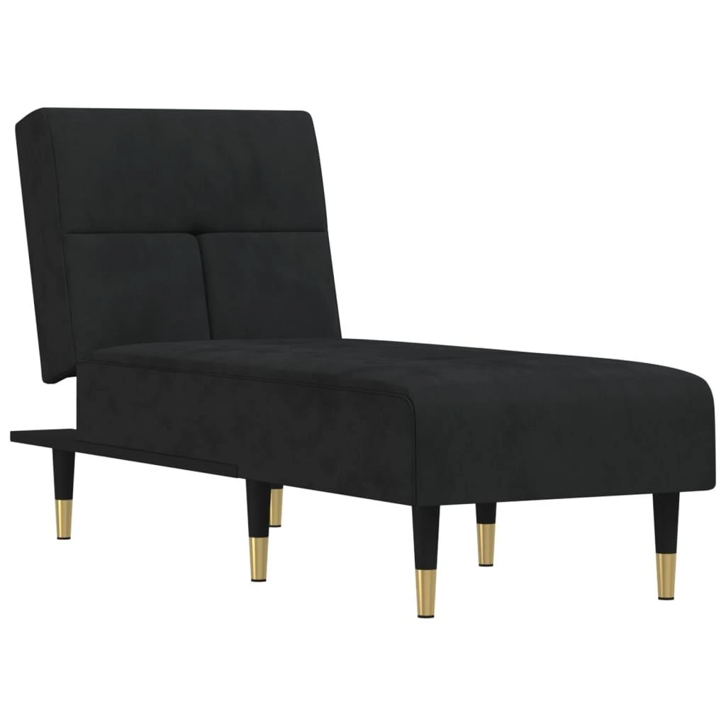 Sofa Poilsio gultas, juodos spalvos, aksomas