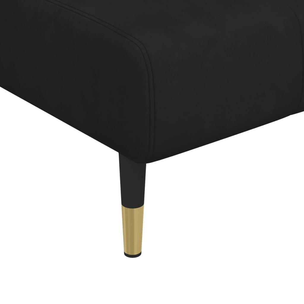 Sofa Poilsio gultas, juodos spalvos, aksomas