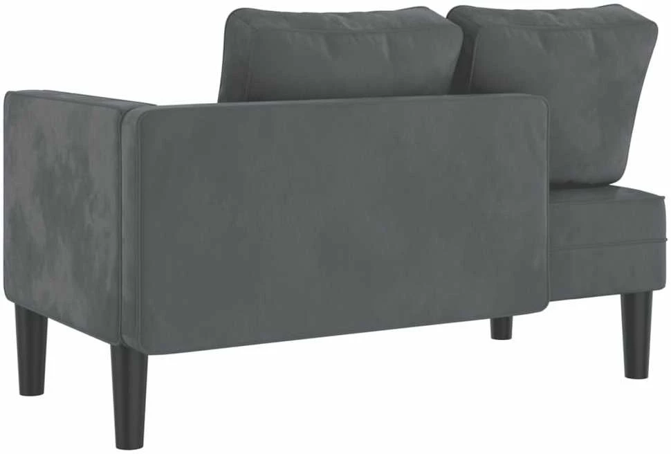 Sofa Poilsio gultas su pagalvėlėmis, tamsiai pilkas, aksomas
