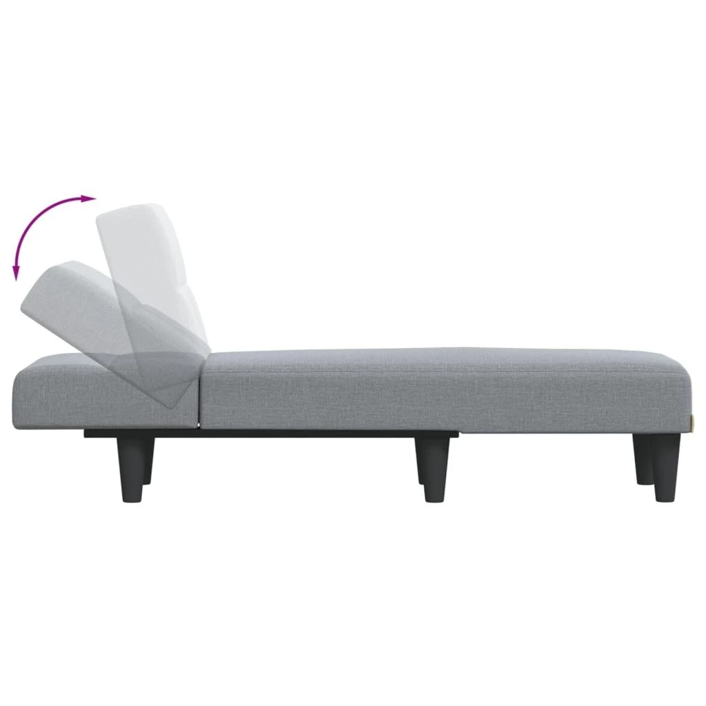 Sofa Poilsio gultas, šviesiai pilkos spalvos, audinys