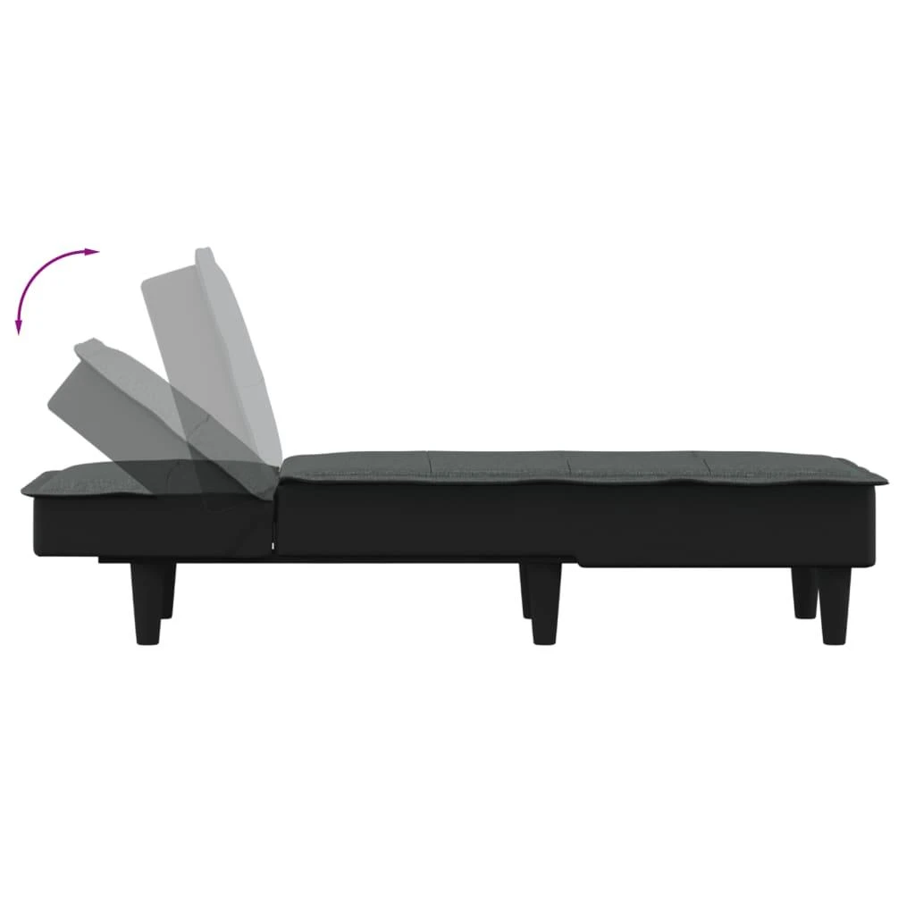 Sofa Poilsio gultas, tamsiai pilkos spalvos, audinys