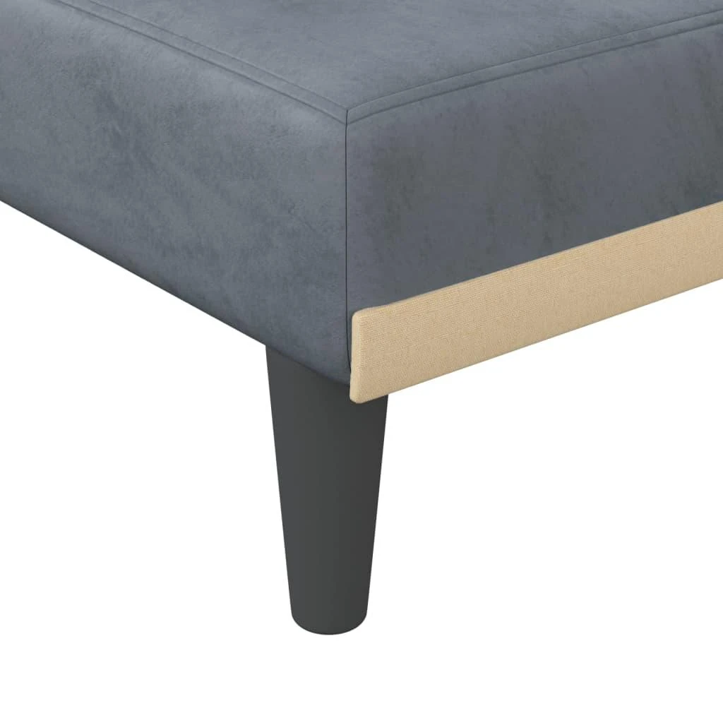 Sofa Poilsio gultas, tamsiai pilkos spalvos, aksomas