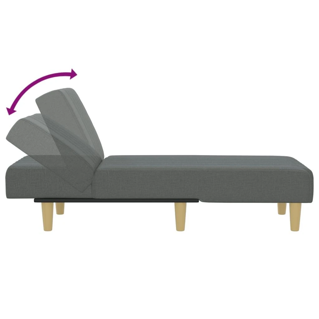Sofa Poilsio gultas, tamsiai pilkos spalvos, audinys
