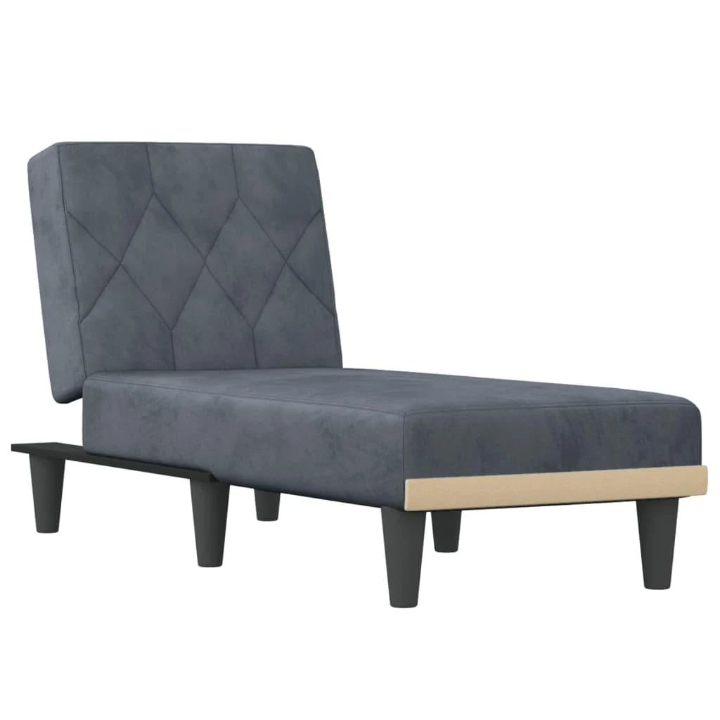 Sofa Poilsio gultas, tamsiai pilkos spalvos, aksomas