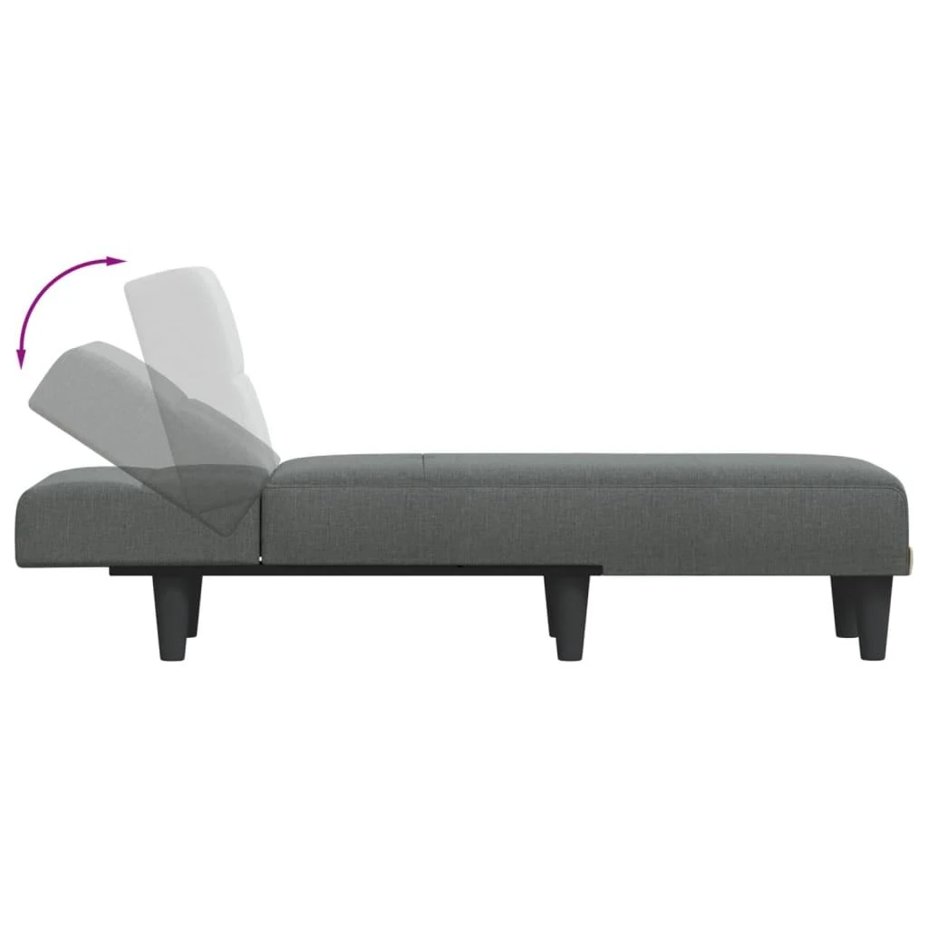 Sofa Poilsio gultas, tamsiai pilkos spalvos, audinys