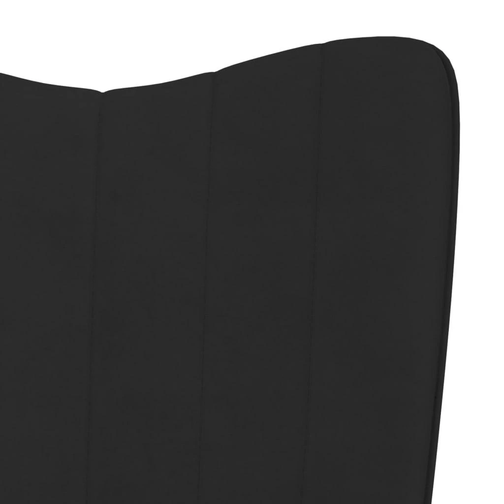Fotelis Poilsio kėdė, juodos spalvos, aksomas