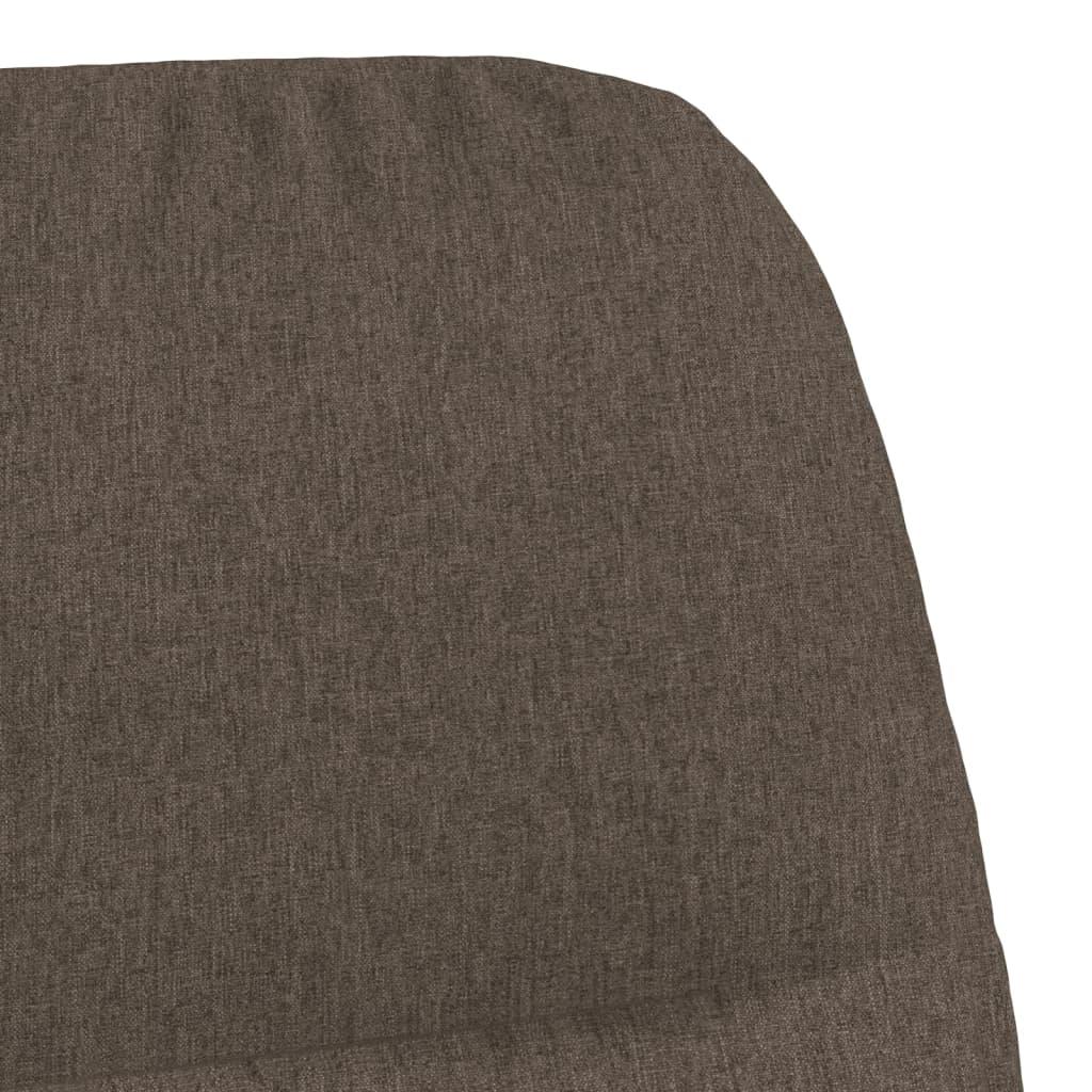 Fotelis Poilsio kėdė su taburete, taupe spalvos, audinys