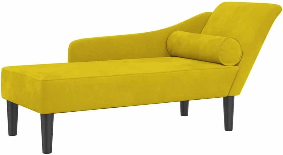 Poilsio sofa su pagalvėlėmis, geltonos spalvos, aksomas