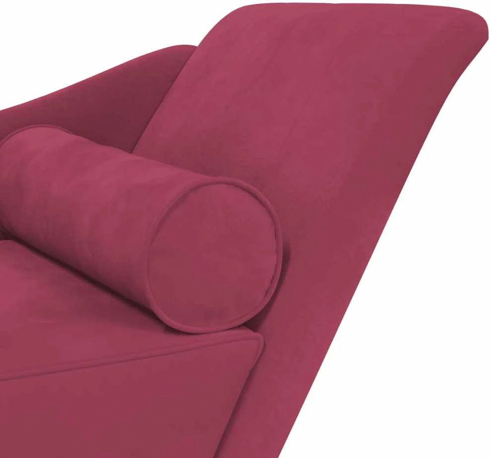 Poilsio sofa su pagalvėlėmis, raudonojo vyno spalvos, aksomas
