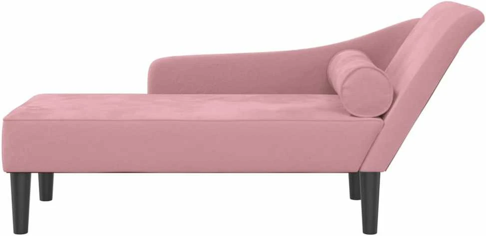 Poilsio sofa su pagalvėlėmis, rožinės spalvos, aksomas