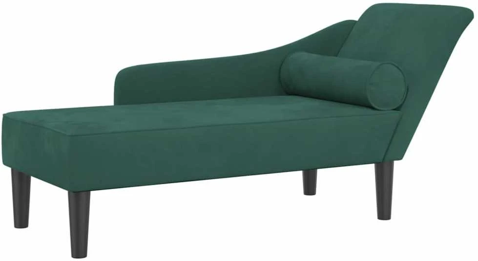 Poilsio sofa su pagalvėlėmis, tamsiai žalios spalvos, aksomas