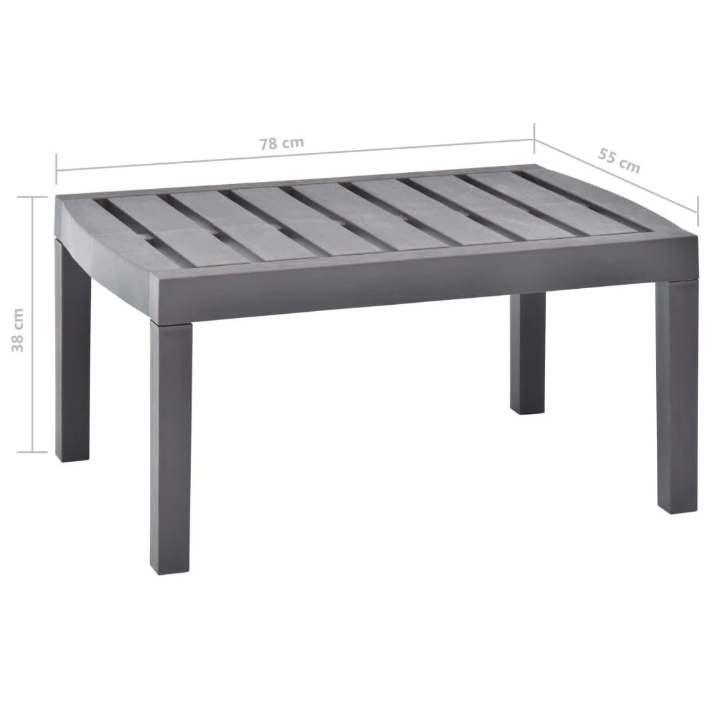 Sodo stalas, moka spalvos, 78x55x38cm, plastikas