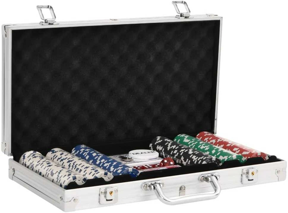 Pokerio žetonų rinkinys, 300vnt., 11,5g