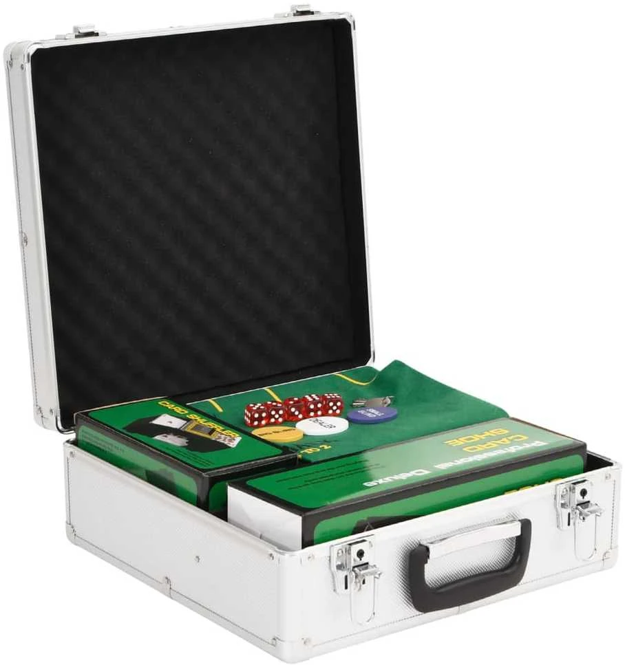 Pokerio žetonų rinkinys, 600vnt., 11,5g