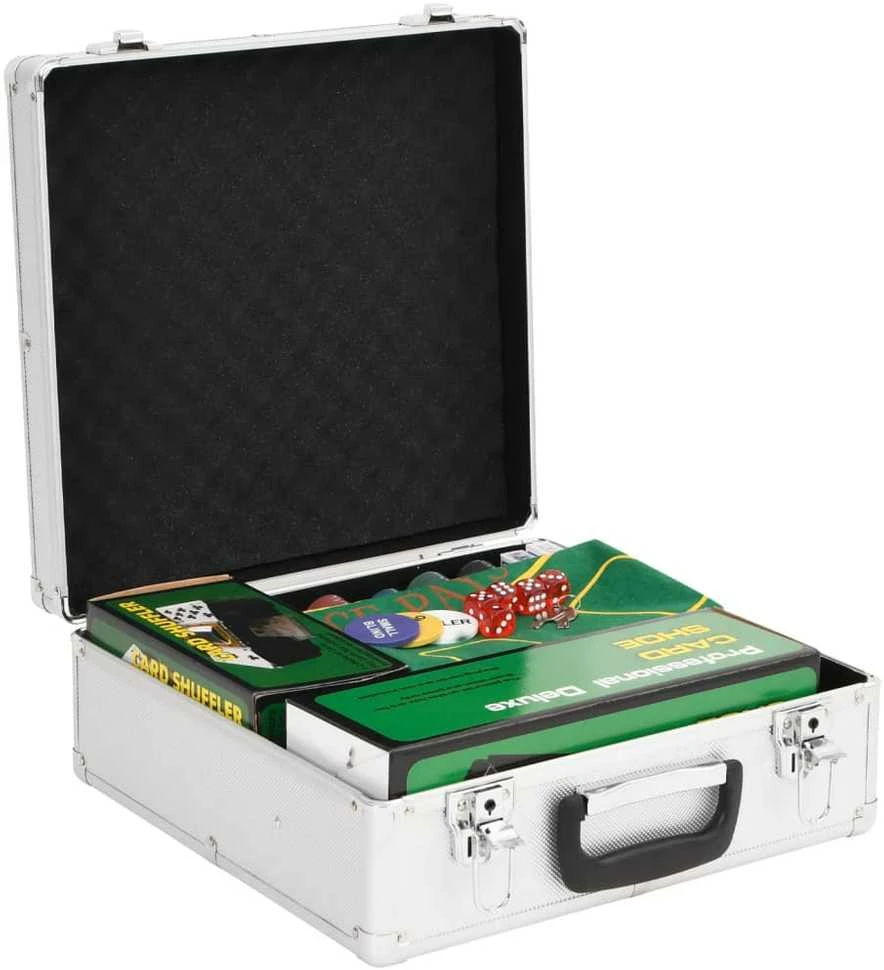 Pokerio žetonų rinkinys, 600vnt., 4g