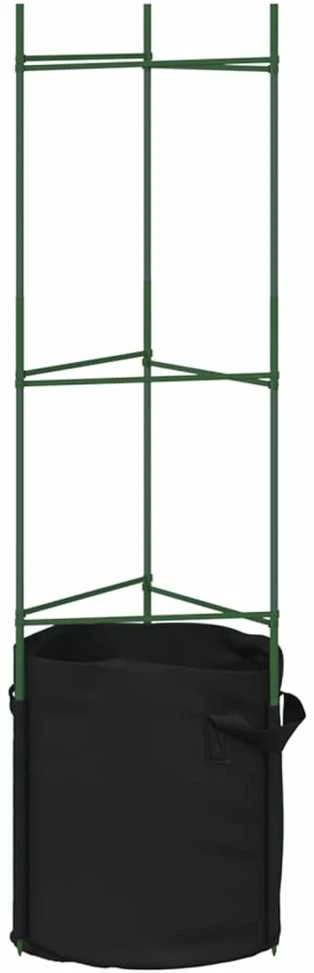Pomidorų narvai su augalų maišeliais, 4vnt., 116cm, plienas/PP