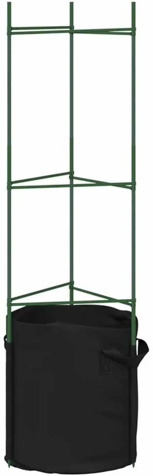 Pomidorų narvai su augalų maišeliais, 6vnt., 116cm, plienas/PP