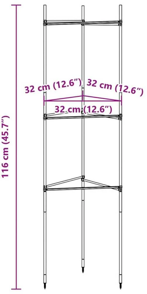 Pomidorų narvas 2vnt., 116 cm Plienas ir PP