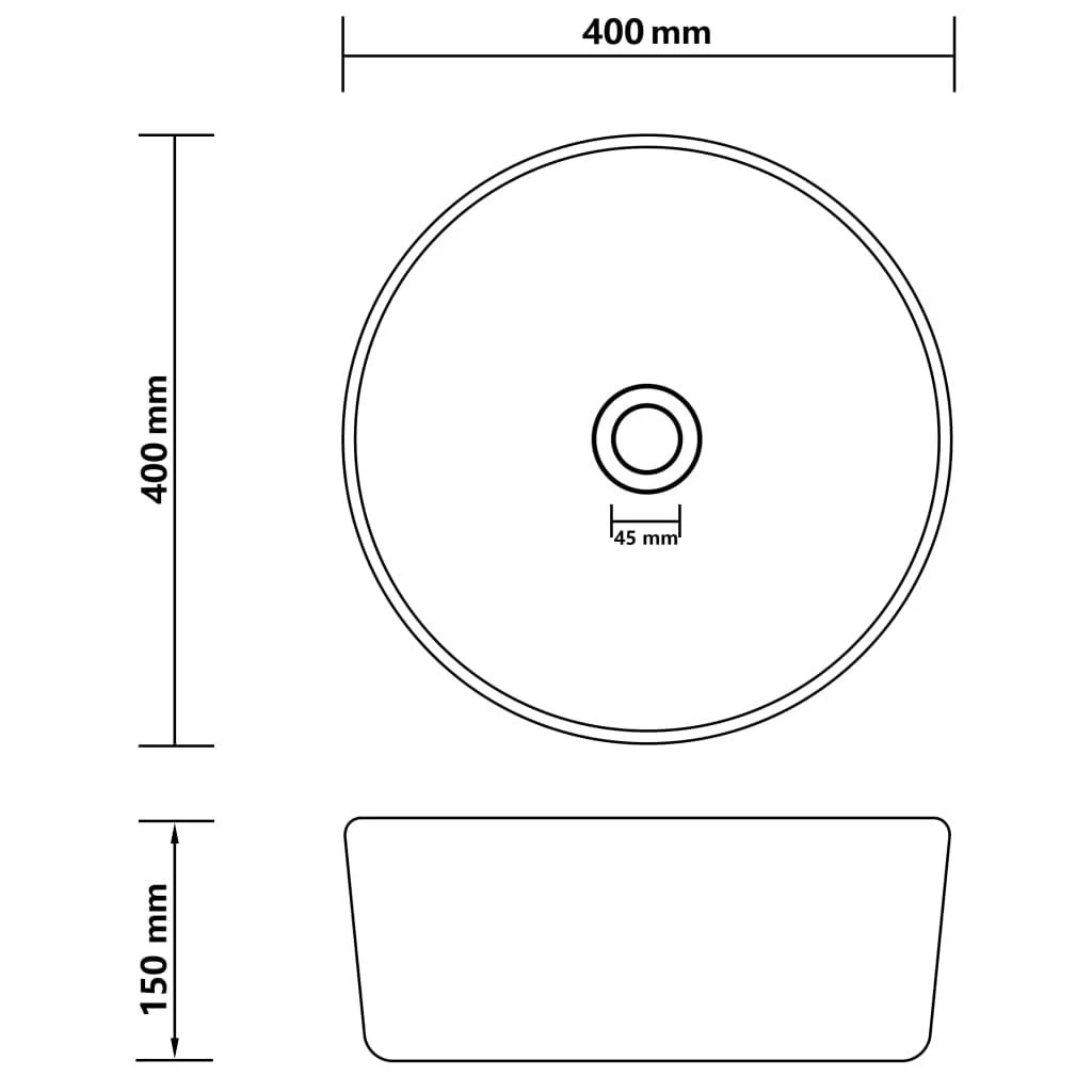 Prabangus praustuvas, matinis mėlynas, 40x15cm, keramika