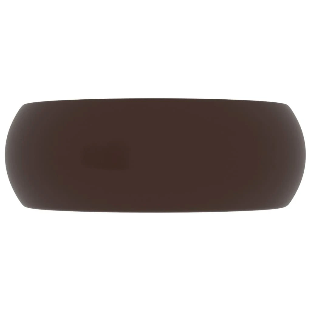 Prabangus praustuvas, matinis rudas, 40x15cm, keramika