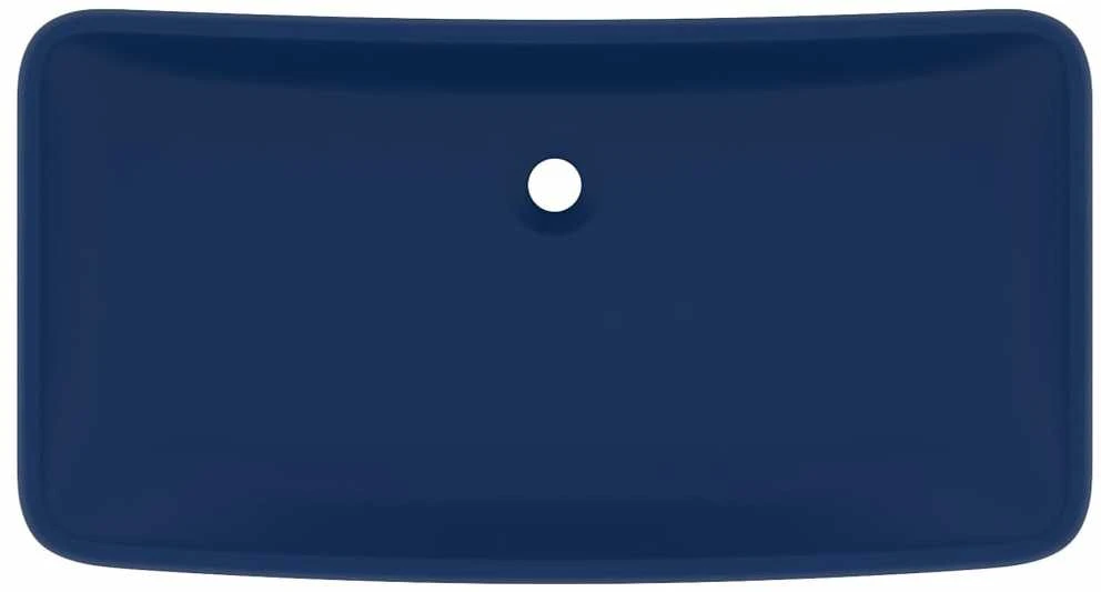 Prabangus praustuvas, mėlynas, 71x38cm, keramika, stačiakampis