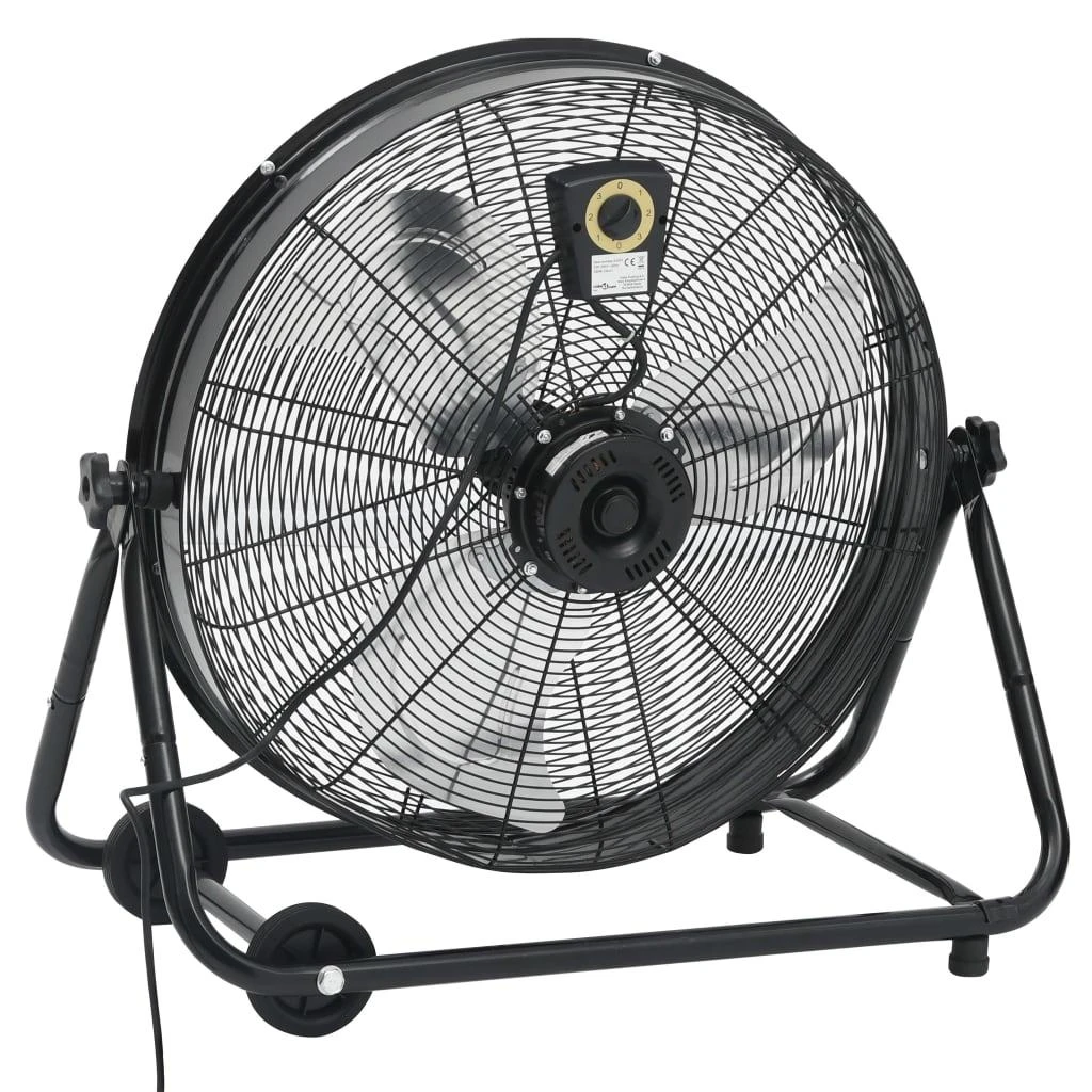 Pramoninis ventiliatorius, juodas, 60cm, 172,5W, būgno formos