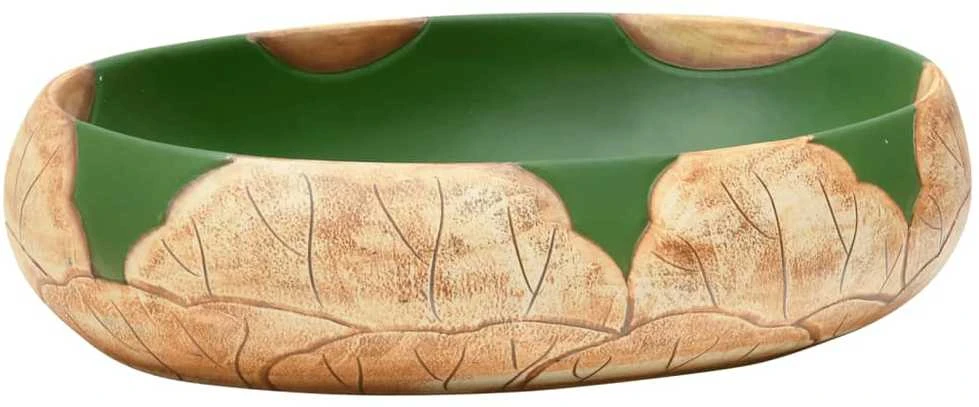 Praustuvas ant stalviršio, žalias/rudas, 59x40x15 , keramika
